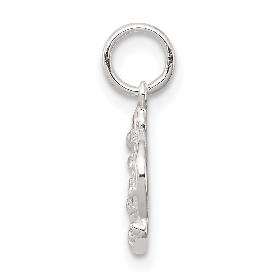 Sterling Silver Polished Finish Crown Charm