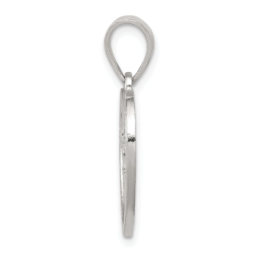 Sterling Silver Open Back # 1 Mom Pendant