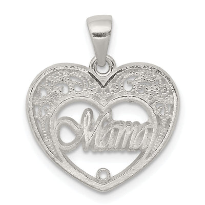 Sterling Silver Open Back Mama Charm Pendant at $ 5.58 only from Jewelryshopping.com