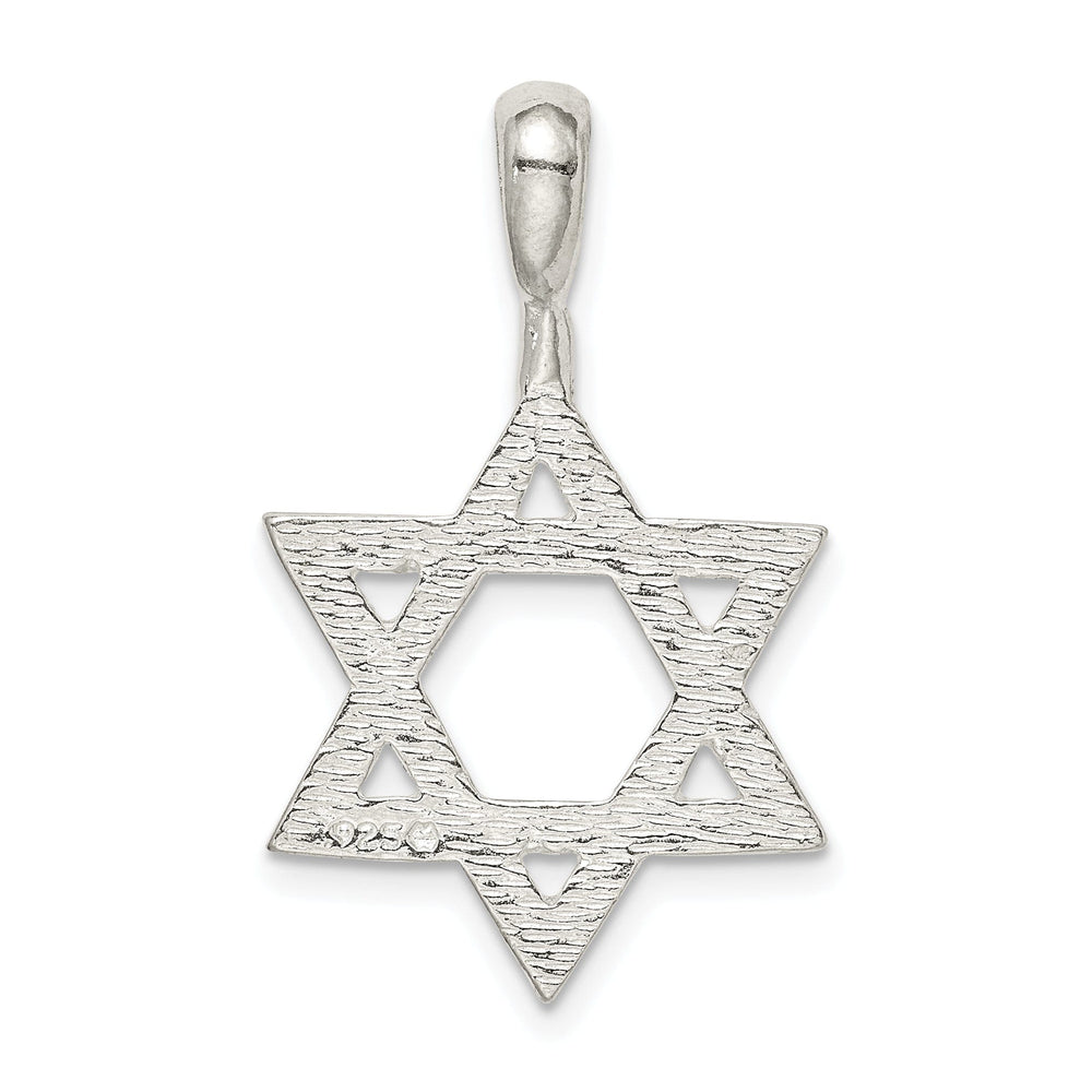 Sterling Silver Star of David Charm Pendant