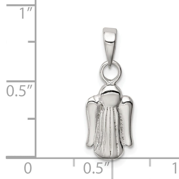 Sterling Silver 3-D Angel Pendant