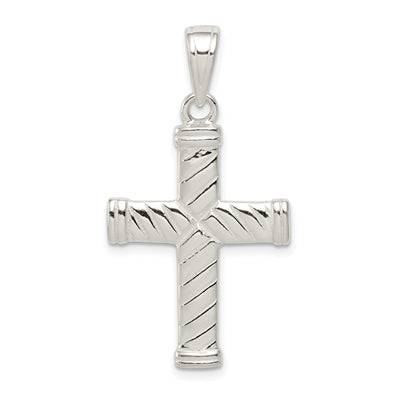 Silver Polished Finish Reversible Cross Pendant at $ 22.79 only from Jewelryshopping.com