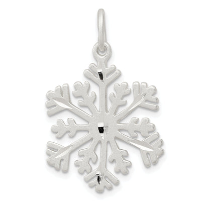 Silver Diamond Cut Satin Snowflake Pendant at $ 17.07 only from Jewelryshopping.com