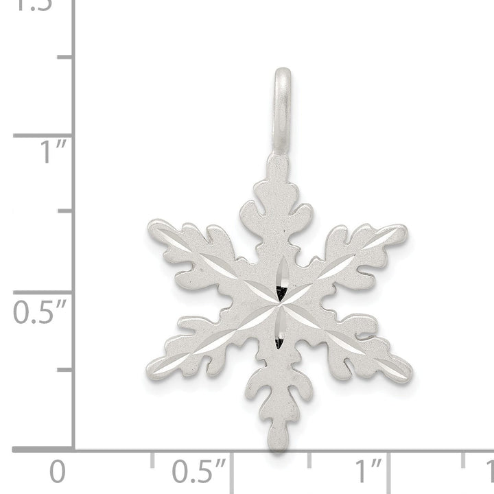 Sterling Silver Snowflake Charm Pendant