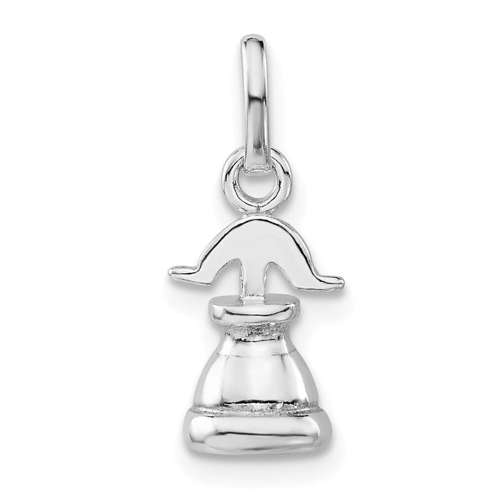 Sterling Silver Polished 3-D Liberty Bell Charm