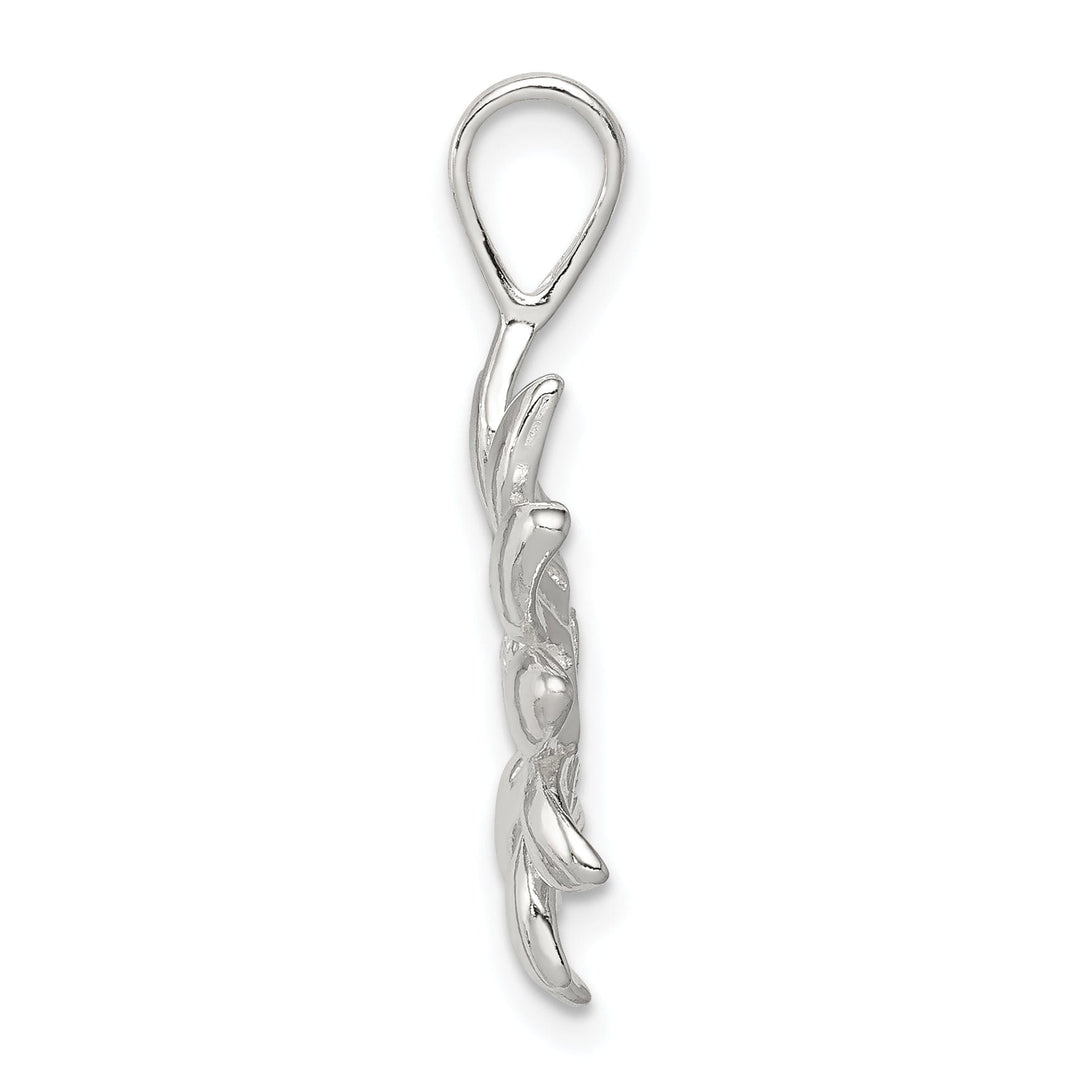 Sterling Silver Polished Finish Sunflower Charm