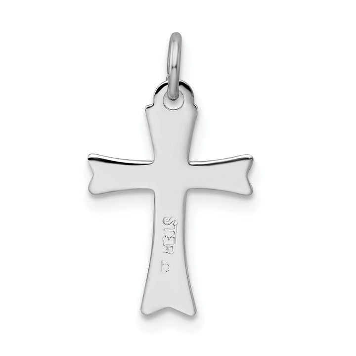 Sterling Silver Black Enameled Cross