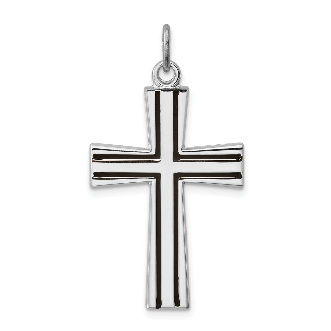 Solid Silver Enamel Polish Latin Cross Pendant