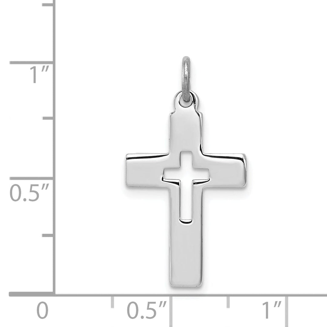 Sterling Silver Polished Latin Cross Pendant