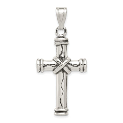 Silver Polish Antique Finish Latin Cross Pendant at $ 30.64 only from Jewelryshopping.com