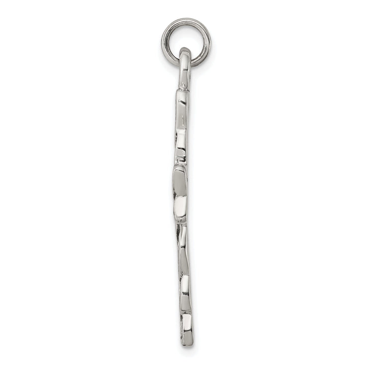 Silver Antiqued Polished Celtic Cross Pendant