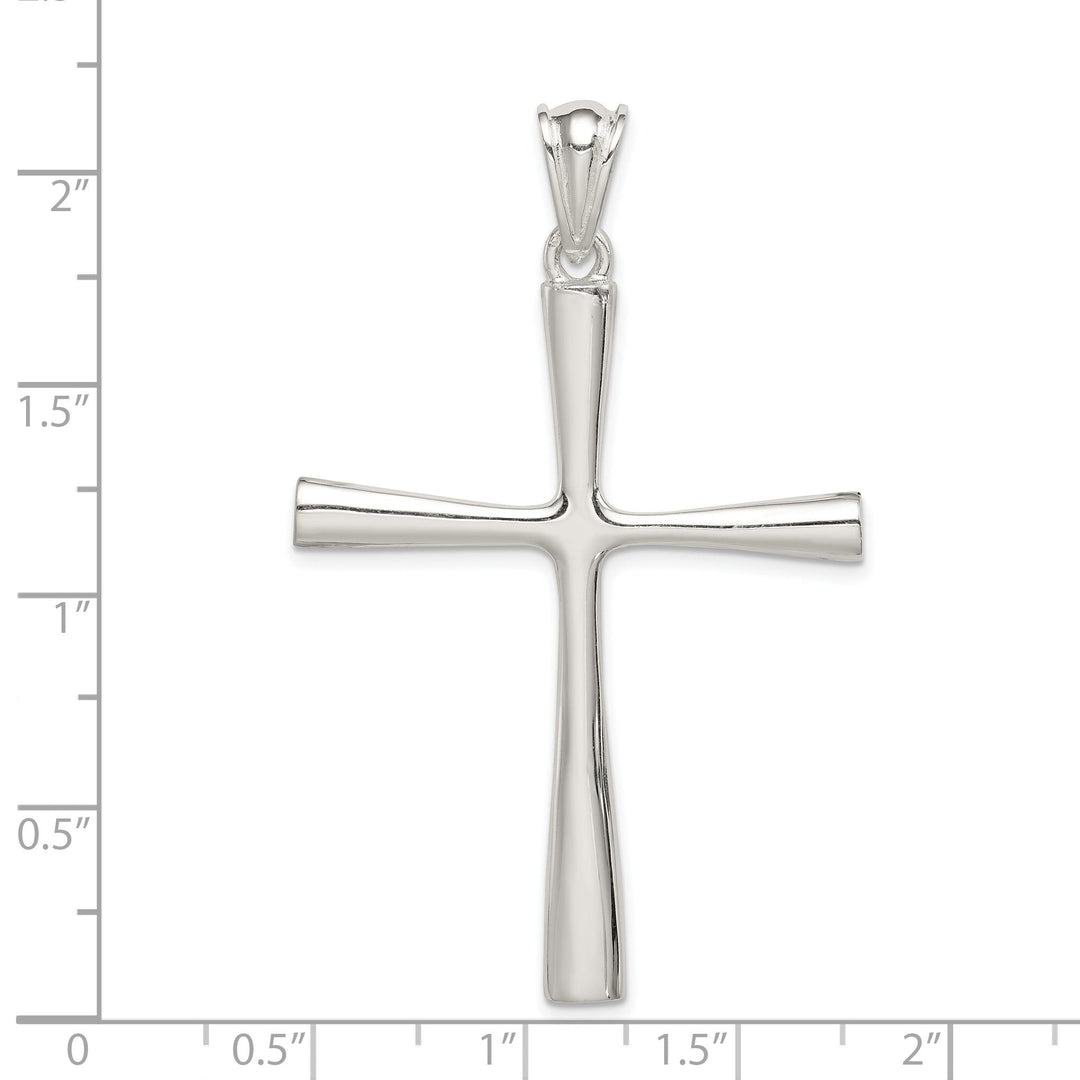 Solid Sterling Silver 3-D Latin Cross Pendant