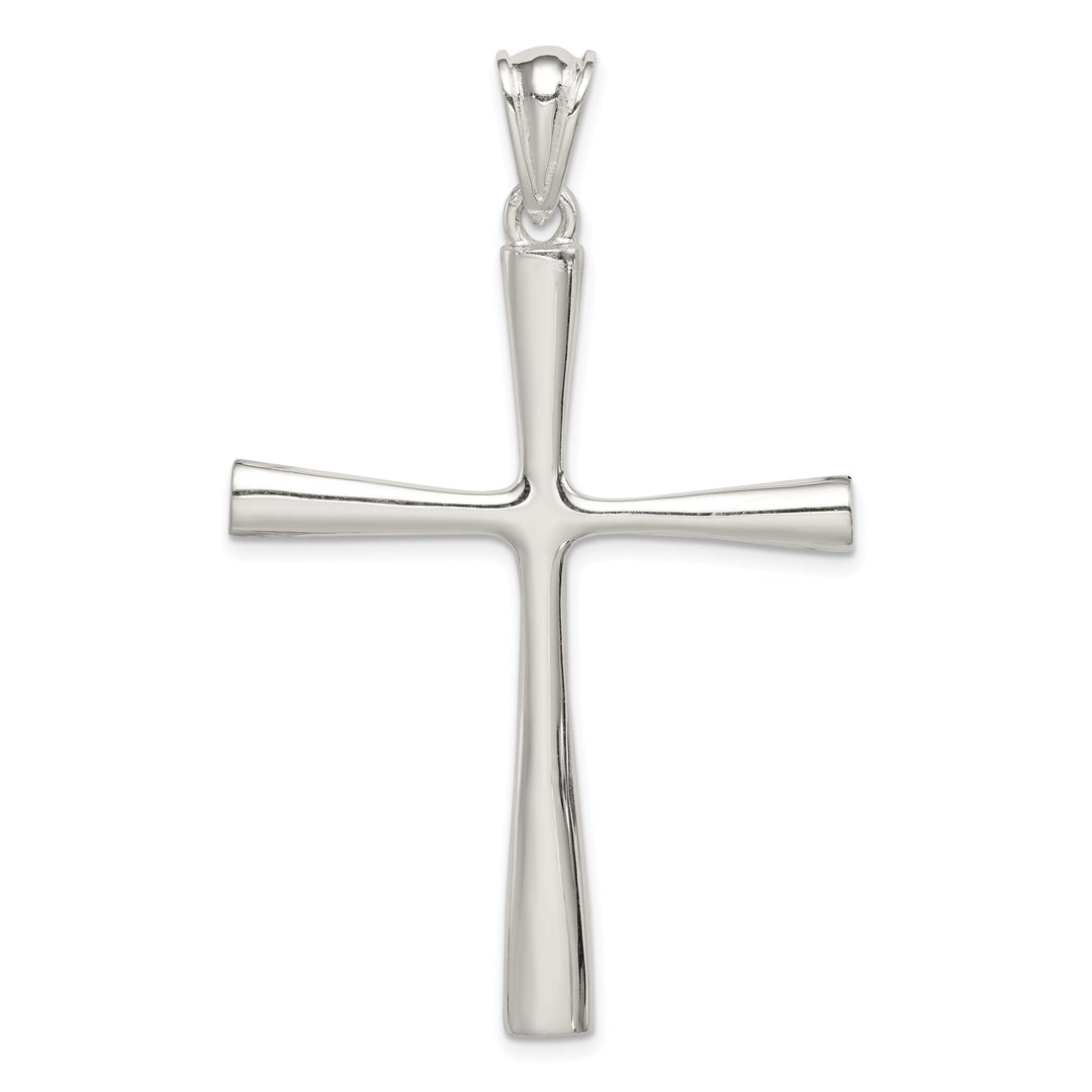 Solid Sterling Silver 3-D Latin Cross Pendant