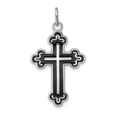Sterling Silver Enameled Cross Pendant