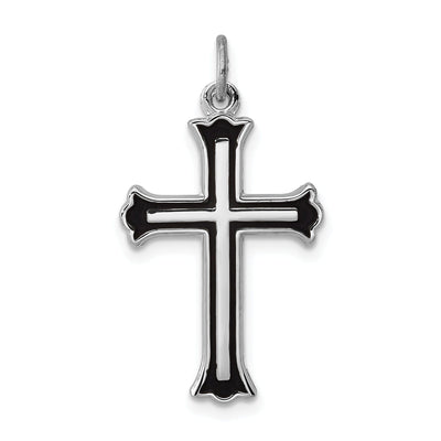 Solid Sterling Silver Enameled Cross Charm at $ 30.49 only from Jewelryshopping.com