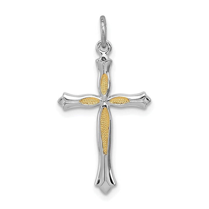 Sterling Silver Fleur De Lis Cross Pendant