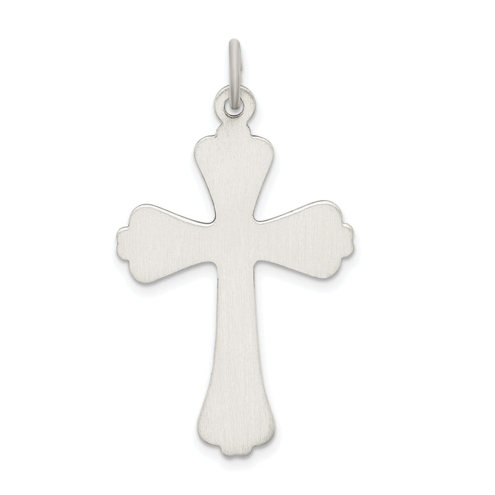 Solid Sterling Silver Antiqued Cross Pendant