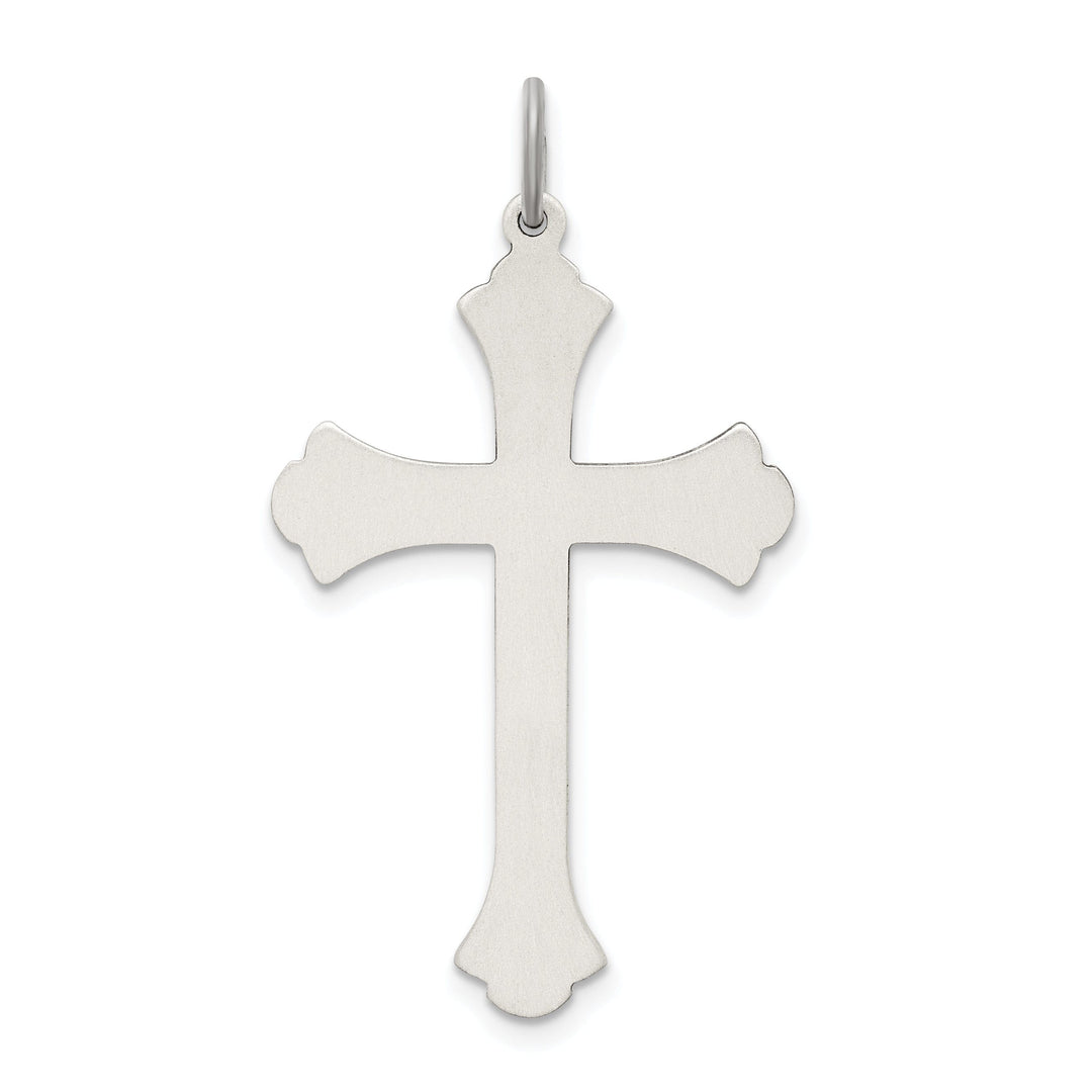 Solid Sterling Silver Antiqued Cross Pendant