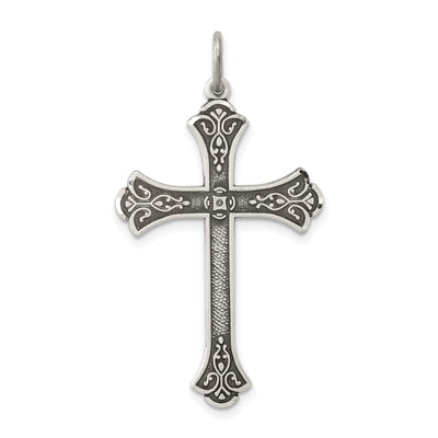 Solid Sterling Silver Antiqued Cross Pendant at $ 31.4 only from Jewelryshopping.com