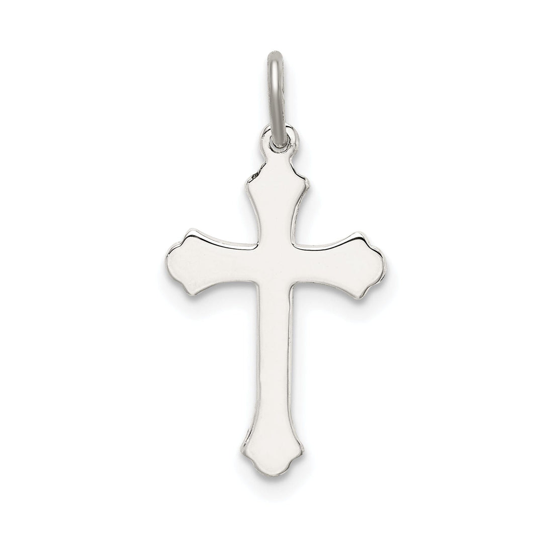 Solid Sterling Silver Antiqued Cross Pendant