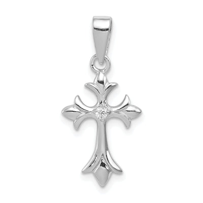 Sterling Silver Fleur De Lis Cross Pendant at $ 30.43 only from Jewelryshopping.com