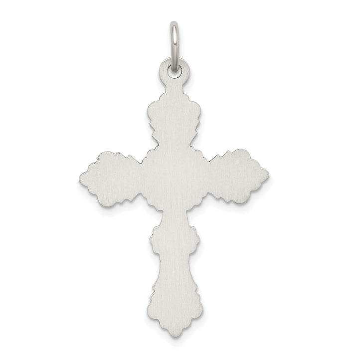 Solid Sterling Silver Antiqued Cross Pendant