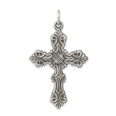 Solid Sterling Silver Antiqued Cross Pendant at $ 38.83 only from Jewelryshopping.com