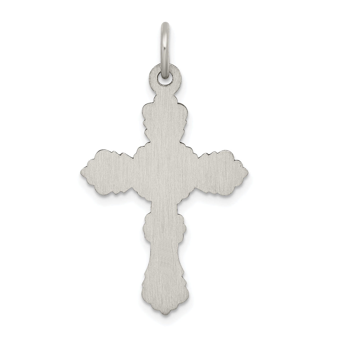 Solid Sterling Silver Antiqued Cross Pendant