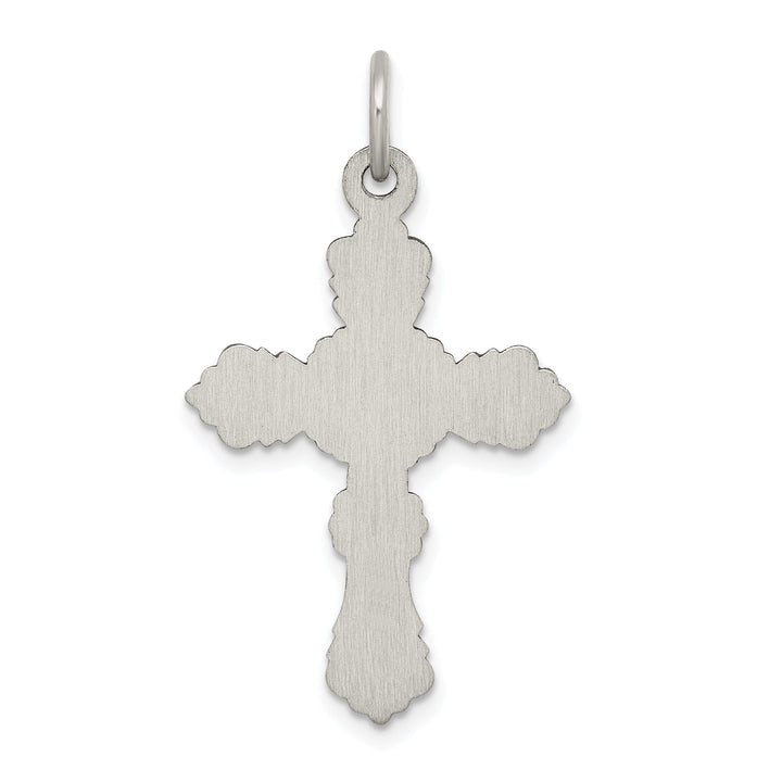 Solid Sterling Silver Antiqued Cross Pendant