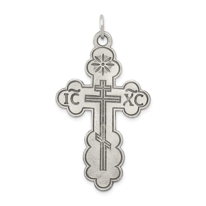 Sterling Silver Eastern Orthodox Cross Pendant