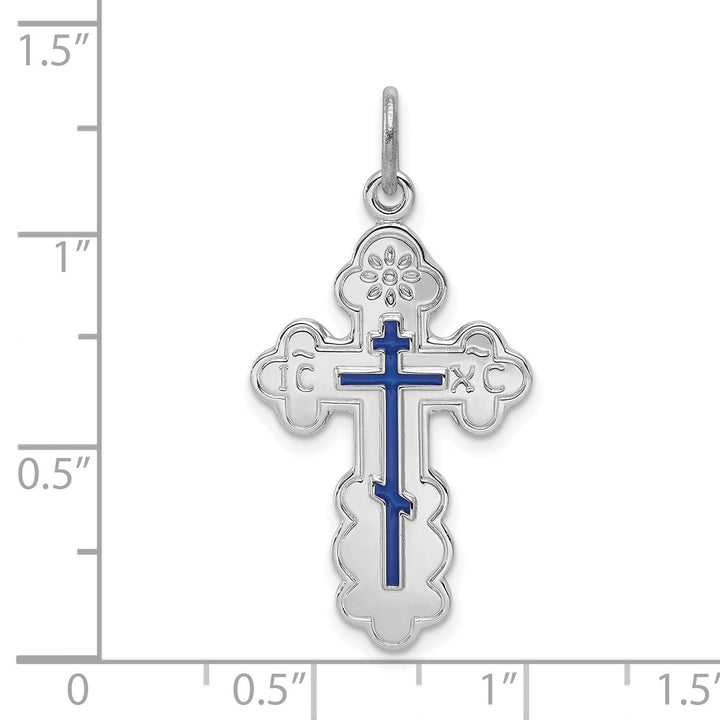 Sterling Silver Eastern Orthodox Cross Pendant