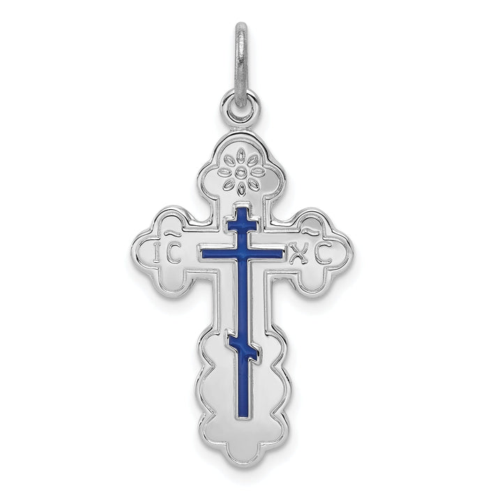 Sterling Silver Eastern Orthodox Cross Pendant