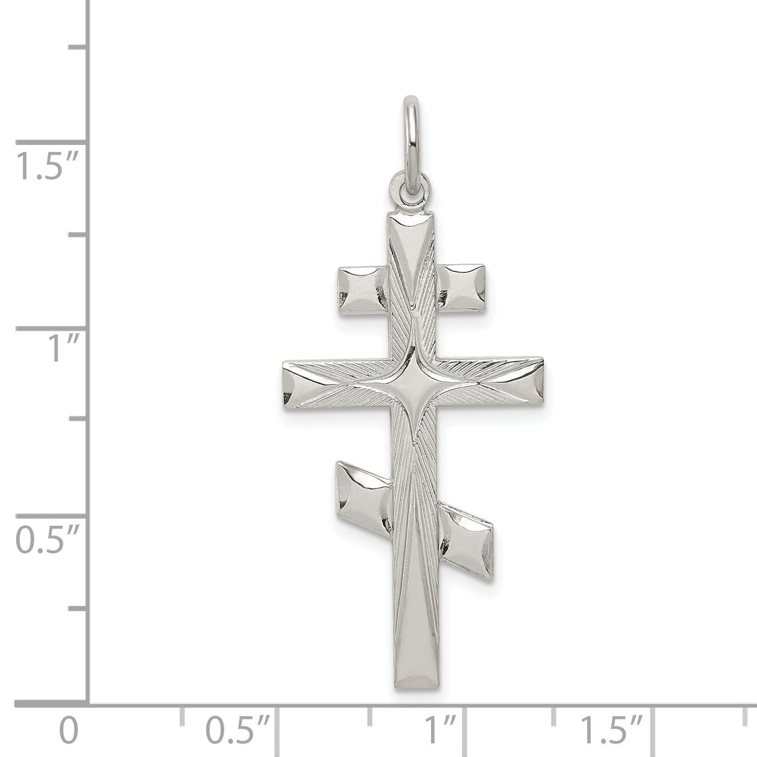 Sterling Silver Eastern Orthodox Cross Pendant