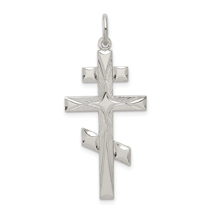 Sterling Silver Eastern Orthodox Cross Pendant