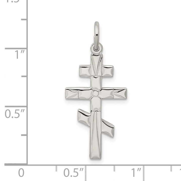 Sterling Silver Eastern Orthodox Cross Pendant