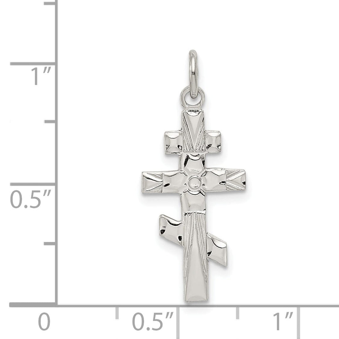 Sterling Silver Eastern Orthodox Cross Pendant