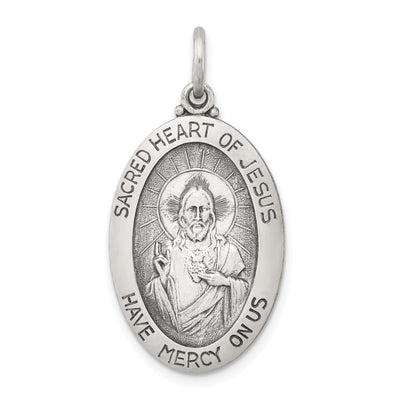 Sterling Silver Sacred Heart of Jesus Medal at $ 30.3 only from Jewelryshopping.com