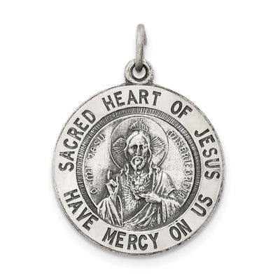 Sterling Silver Sacred Heart of Jesus Medal at $ 22.3 only from Jewelryshopping.com