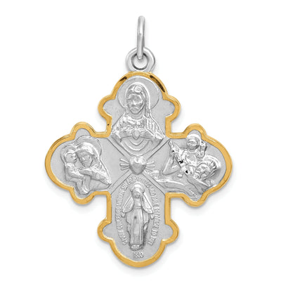 Sterling Silver 4-way Medal at $ 51.93 only from Jewelryshopping.com