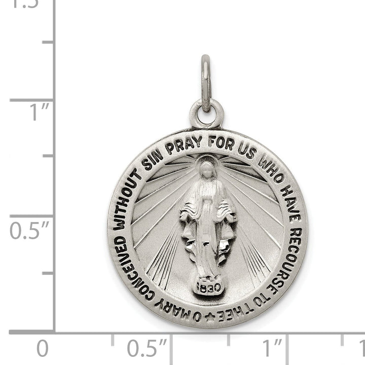 Sterling Silver Antiqued Miraculous Medal