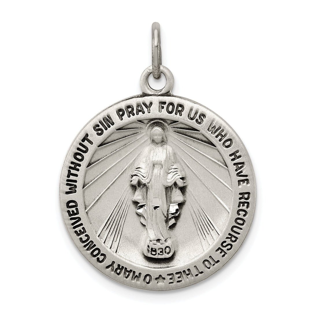 Sterling Silver Antiqued Miraculous Medal