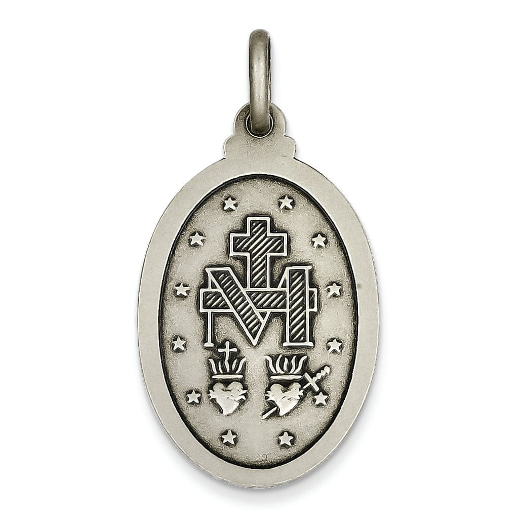 Sterling Silver Antiqued Miraculous Medal