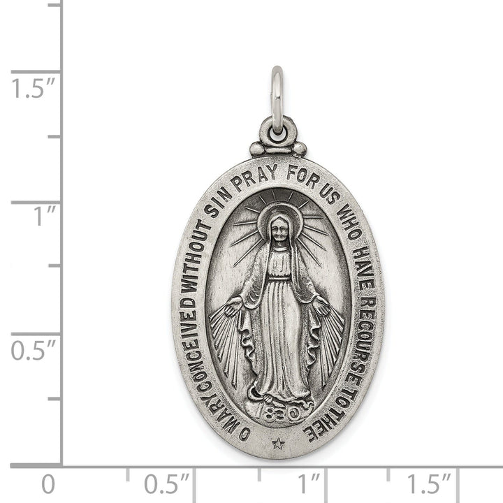 Sterling Silver Antiqued Miraculous Medal