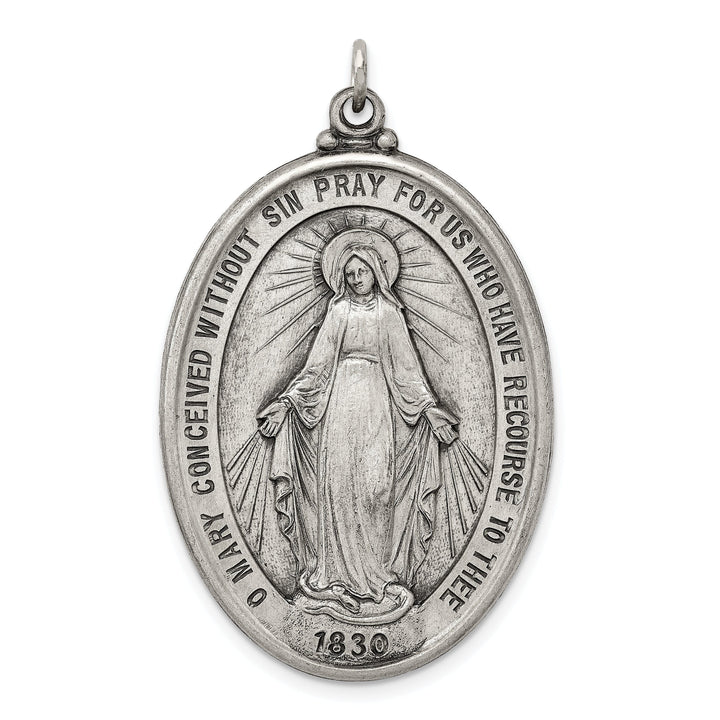 Sterling Silver Antiqued Miraculous Medal