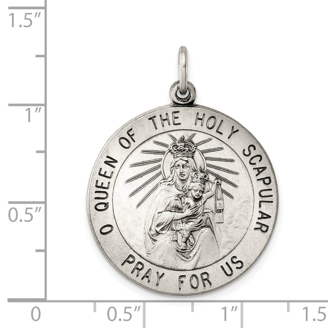 Sterling Silver Queen of the Holy Scapular Medal