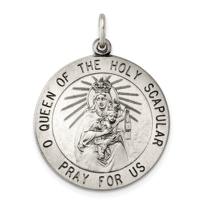 Sterling Silver Queen of the Holy Scapular Medal