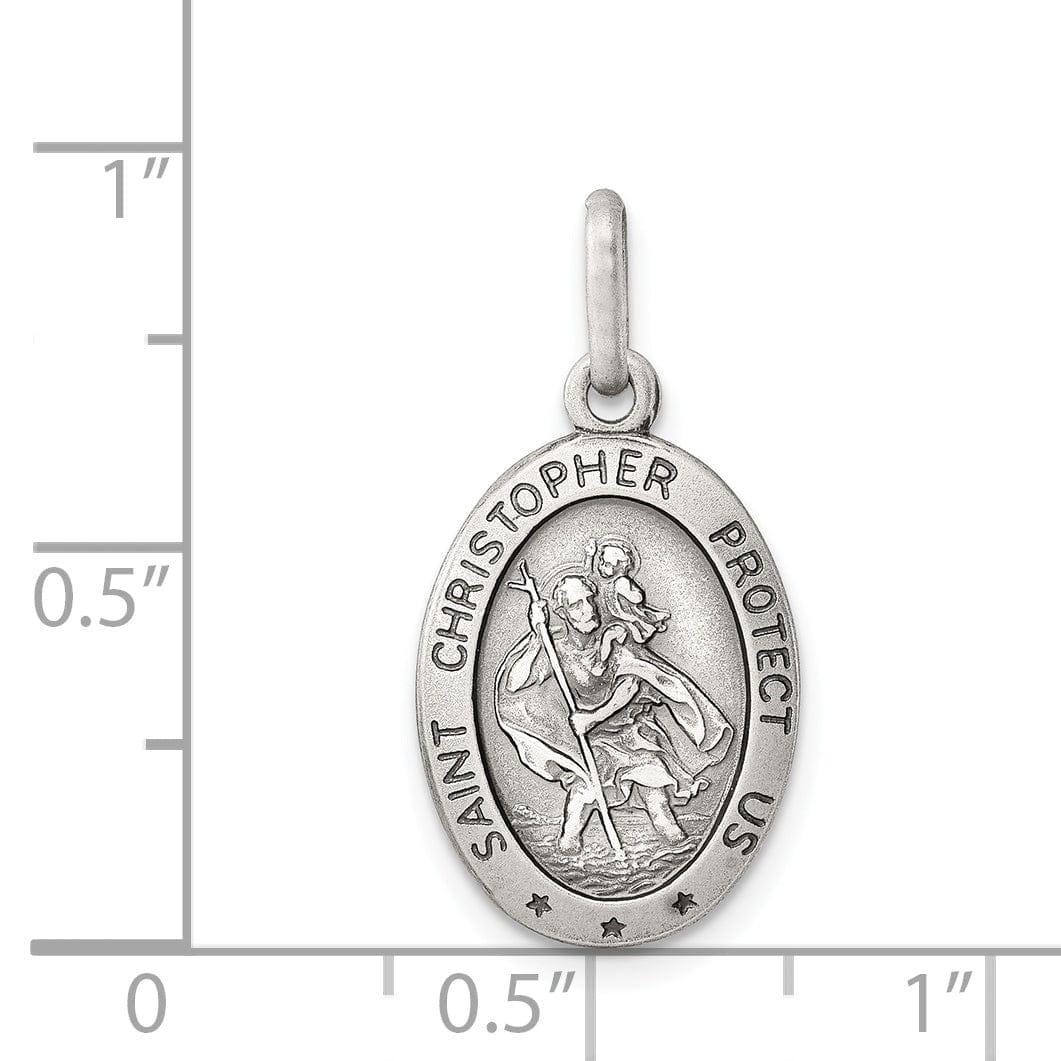 Sterling Silver St. Christopher Medal Pendant