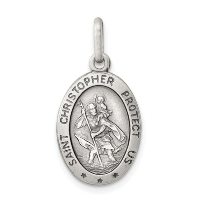 Sterling Silver St. Christopher Medal Pendant