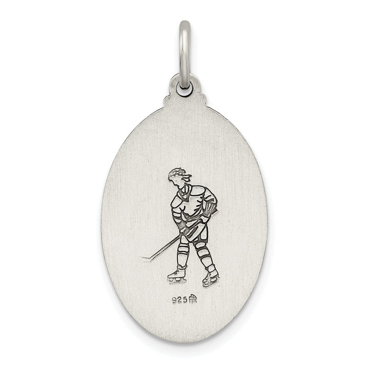 Sterling Silver St. Christopher Hockey Medal