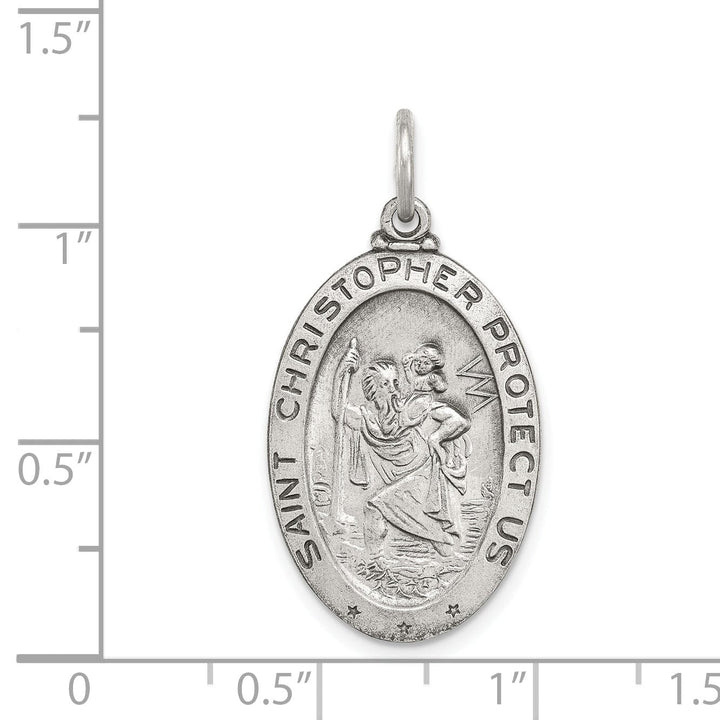 Sterling Silver St. Christopher Hockey Medal